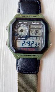 CASIO 帆布帶電子手表,正常可以用。
