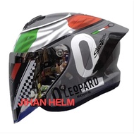 Helmet / HELMET LEOPARD SNI / HELM JS ARMOR LEOPARD GORILLA GRAY ORIGINAL SNI
