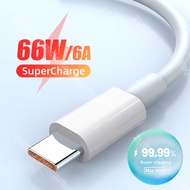 6A 66W ชนิดสายเคเบิ้ล Type C สำหรับ Huawei P50เพื่อเป็นเกียรติแก่50 5A สายชาร์จเร็ว USB สายเคเบิลสำหรับ Xiaomi โทรศัพท์ C Samsung 1/2เมตร