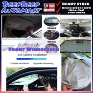 (Front Windshield) OEM 100% Custom Fit Car Front Windscreen Cover Myvi Bezza Axia Alza Aruz Cermin B