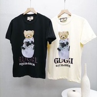 代購 義大利奢侈時裝品牌Gucci X  KAI聯名古馳泰迪熊印花短袖T恤