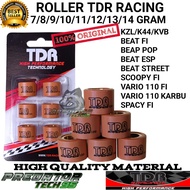 ROLLER TDR RACING ORIGINAL (6 PCS) 7 8 9 10 11 12 13 14 GRAM HONDA BEAT FI STREET POP ESP SCOOPY FI 