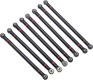 8Pcs Mirthobby Aluminum Alloy Link Rod Chassis Linkage 313mm Wheelbase for Axial SCX10 90046 90047 C