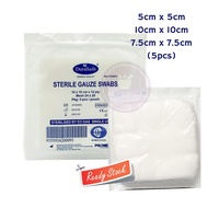 Durasafe Sterile Gauze Swabs 12ply 5pcs / kain cuci luka, kain balut, rawat luka