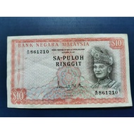 Offer Banknote Malaysia Rm10  Siri 1 SA-PULOH B/25 861210 Condition VF++ Seperti Di Gambar