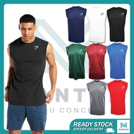 gym shark sleeveless jersey / gymshark fitness gym logo shirt / tank top singlet body building muscleman training wear
