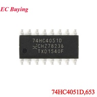 10Pcs/5pcs 74HC4051 74HC4051D 74HC4051D,653 SN74HC4051DR SOIC-16 8-channel Analog Multiplexer/Demult
