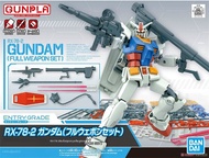 Bandai EG Gundam RX-78-2 ชุดเต็มรูปแบบ รุ่นเริ่มต้นของผู้เล่นใหม่ โมเดลที่เคลื่อนไหวได้ ของเล่นสะสม 