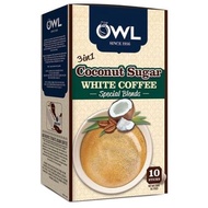 OWL Instant Coffee Mix Coconut Sugar White Coffee 3 in 1 Coffee Sachets 10 Sticks 200g