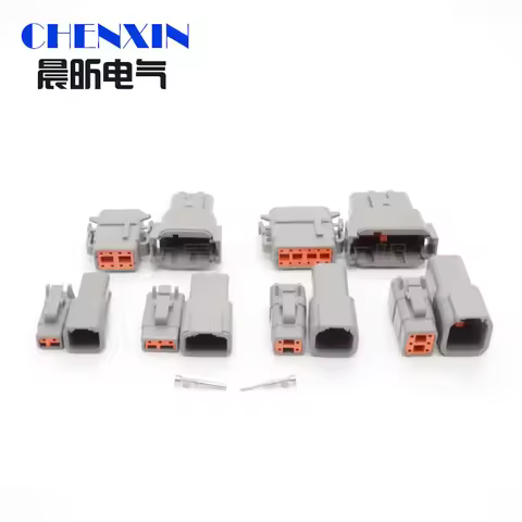 DTM connectors For Deutsch DTM06-2S 3S 4S 6S 8S/DTM04-2P 3P 4P 6P 8P 12P Male Female Waterproof Conn
