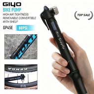 Bike Mini Hand Pump GIYO GP-45E Air Pump Portable Gauge 80-120psi Reversible Universal FV/AV