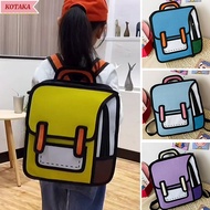 KOTAKA Student Schoolbag, 2D Comic Print Student Backpack