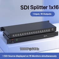 1x16 SDI Distribution Amplifier, 1 Input 16 Output 3G/HD‑SDI Splitter, For Broadcast, Video Wall, Li