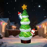 [lzdjlmy1zs] Lighted Christmas Tree Inflatable Christmas Decoration with LED Lights 5.9 ft Ornament 