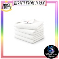 Iris Ohyama Imabari Towel Certified Face Towel White 4-Piece Set 100% Cotton Daily Towel Moderate Th