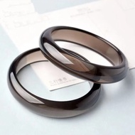 Natural ice obsidian Standard width Bangle Beauty style high transparency jade bracelet ice obsidian