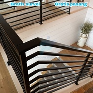 railing tangga / railing tangga minimalis / reling tangga besi