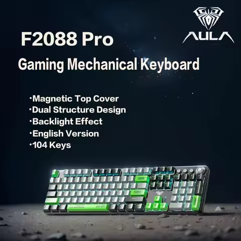 AULA F2088Pro Mechanical keyboard, wired gaming e-sports peripheral keyboard, 108-key office color-m