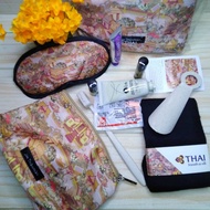 กระเป๋าสายการบินไทย(ลายวัด) Amenity Kit พร้อมของใช้ในกระเปฺ๋าสินค้าบนเครื่องบินพร้อมจัดส่ง