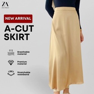 ZOE ARISAH SKIRT MUSLIMAH SATIN PREMIUM Devora Ioria Skirt Wanita Long Skirt Women Perempuan Panjang