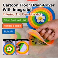【Odorless Drain Cover】Kids Bathroom Drain Cover Filter Anti Odor Cartoon Design Shower Drain Cover/B