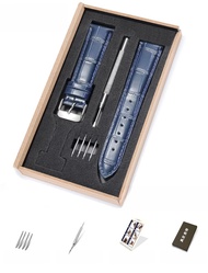 IWC Pilot Mens Womens Leather Watch Band Suitable for All Watches Middle Thickness Flat Interface Bu