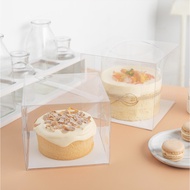 SHIOK 2 / 3 / 4 / 6 / 8 inch Portable Transparent Cake Box With White Base For Cake/Pastry/Gift Kotak Gubaha Kek BX1698