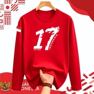 Adult Men's Long Sleeve Shirt Merput Indonesia Kaod Men's Independence Picture Unsex Buju My Indones