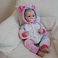 Full Vinyl Body Bebe Ward Reborn Baby Doll with Cuddly Baby Multiple Layers Painting 3D Skin for Chi