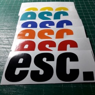 ESC STICKER DECAL 2PCS 7 COLOR OPTION