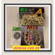 Sprocket Set 415 DEMAK EVO zr DVS 110Aji Racing Chain 415H Heavy Duty Chain + Front Rear Sprocket