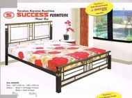 Success Furniture Ranjang Tidur Besi New Mahoni - 160x200cm