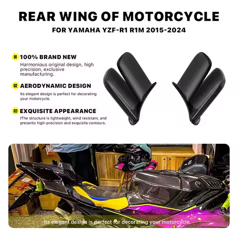 Motorcycle ABS rear tail wing rear spoiler raer wing side winglet wing aileron For YAMAHA YZF-R1 GP 