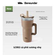 Beneunder | Cốc giữ nhiệt inox 316L dung tích lớn kèm thìa thiết kế tiện dụng cho nữ