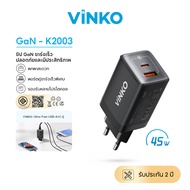 VINKO Charger 45/65W GaN Charger สำหรับ Samsung Galaxy/ ไอโฟน 16 น้ำหนักเบา Fast Charger