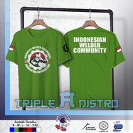 Kaos INDONESIAN WELDER COMMUNITY LAS WELDER Baju By Triple A Distro