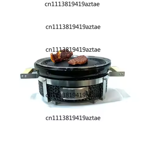 Tabletop Charcoal Grill With Charcoal BrazierJapanese Yakiniku Round Ceramic Carbon Oven Hibachi Kor