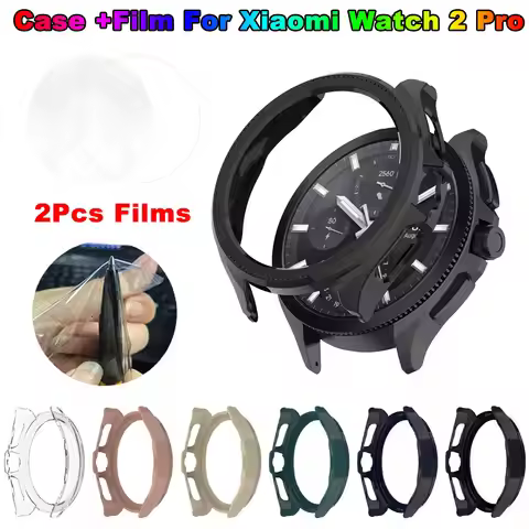 2-in-1 Protective Cover + Screen Protector For Xiaomi Watch 2 Pro Smart Watch Case Shell Bumper For 