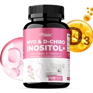 Premium Inositol Supplement - Myo-Inositol and D-Chiro Inositol Plus Folate and Vitamin D - Healthy 