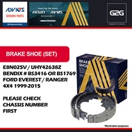 Brake Shoe Advics E8N025V / UHY42638Z Ford Everest / Ranger 4x4 1999-2015