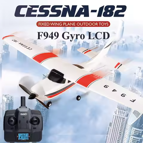 【C0】WLtoys 2.4G F949 LCD Version RC Airplane Cessna 182 3D6G 3Ch Fixed Wing Plane Outdoor Drone RTF