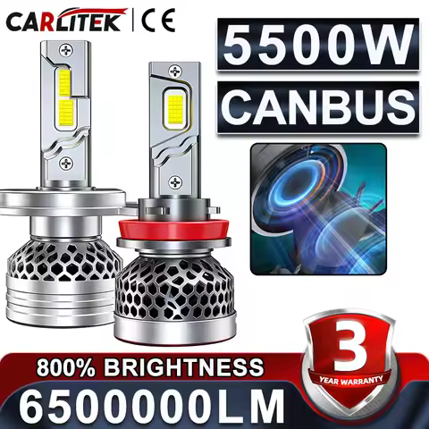 Carlitek 5500W H4 K5C H7 Led Headlights 6500000LM Car Lights Canbus H1 H8 H11 H9 HB3 HB4 9005 9006 9