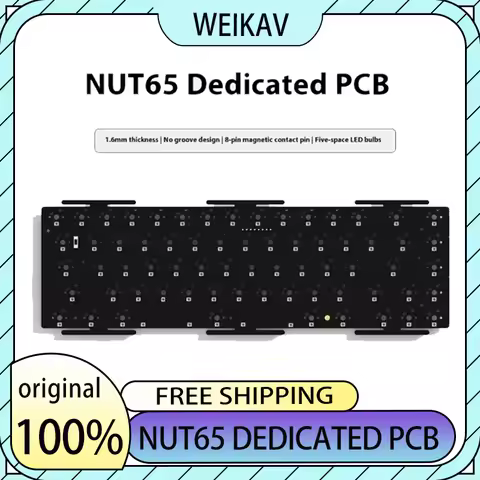 Weikav NUT65 Dedicated PCB Keyboard Kit PCBA Non Slotted RGB Gaming Office Mechanical Keyboard Acces