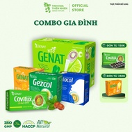 Combo Gia Đình - 5 loại kẹo thảo mộc - Viên ngậm thảo mộc Zalocol Gezcol - Kẹo Genat Gừng Plus - kẹo