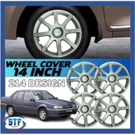 Universal R14'' Car Wheel Cover Tyre Center Hub Cap Steel Rim Universal 14 Inch Rim (Saga2 Lmst Design) For Saga LMST