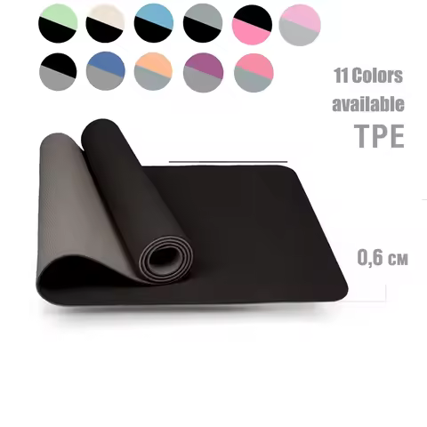 Yoga Mat,Double-Sided Non Slip Eco Friendly Fitness Exercise Mat with Strap TPE YogaMats for Women M