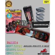 PAKET KIRIAN CVT 3IN1 BEAT KARBU SCOOPY KARBU SPACY KARBU UPGRADE CVT BEAT KARBU BRT beat - Roller BRT Paket Kirian BRT Beat karbu upgrade cvt beat karbu brt Ghio Racing Store Ghio Motor Chanel Roler brt