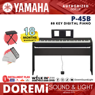 Yamaha P-45B Compact Portable Digital Piano Home Studio Bundle (P45)