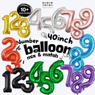 [SG Instock] All 40 inch Glossy number balloon Big Helium Grade Number Balloon 40inch Balloon Decora