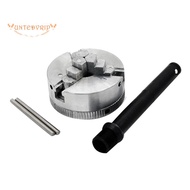 Z011 Mini Drill Chuck Self-Centering Metal 3-Jaw Lathe Chuck Clamp Silver with for CNC Lathe Machine